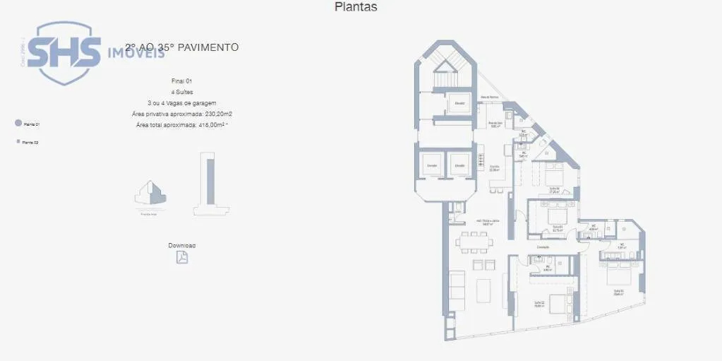 Apartamento com 4 dormitórios à venda, 230 m por R$ 15.300.000,00 - Barra Sul - Balneário Camboriú/SC — foto 3