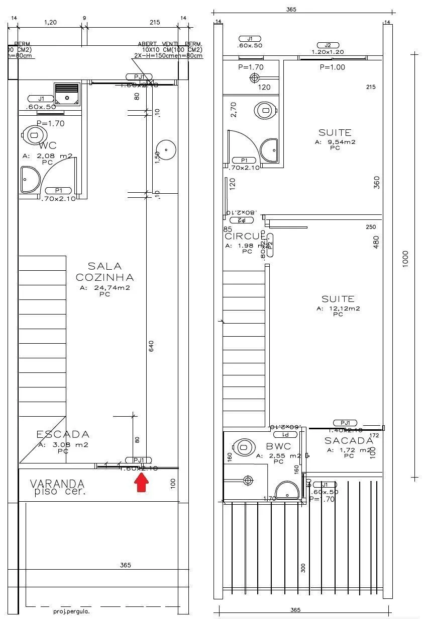 Casa à venda com 2 quartos e 2 suítes, 2 vagas, 75m² na Rua Copacabana no Floresta, Joinville — foto 7