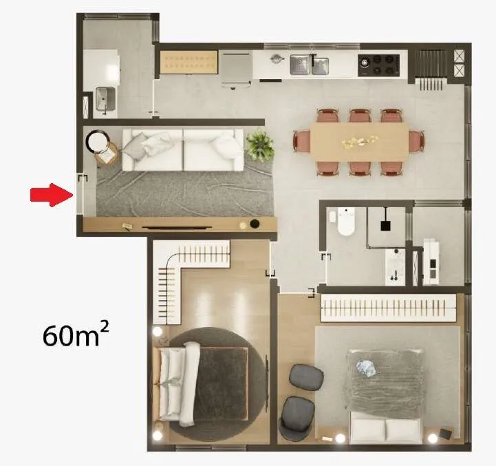 Apartamento à venda com 2 quartos, 1 vaga, 54m² na Rua São Firmino no Vila Nova, Joinville — foto 7