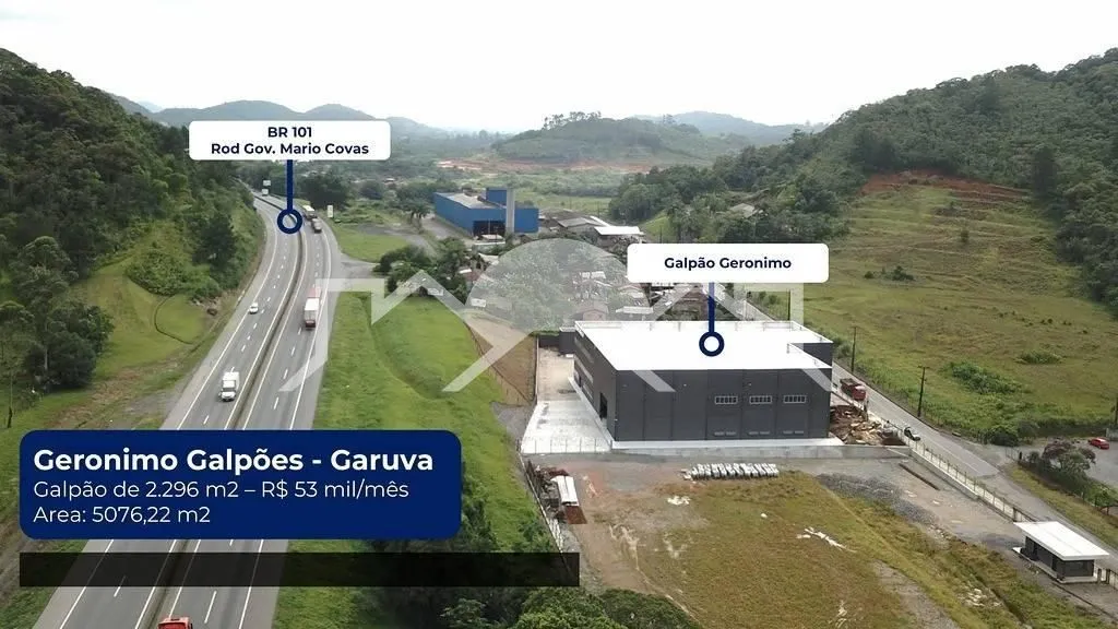 Galpão para alugar, 40 vagas, 2296m² no Pirabeiraba, Joinville - foto 1