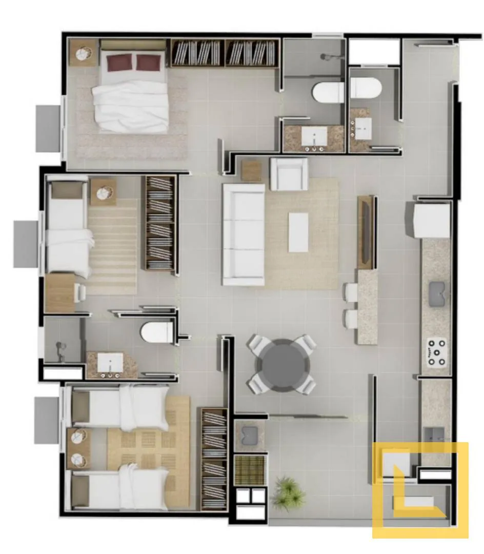 Apartamento com 3 dormitórios à venda, 81m no bairro Vila Nova - Blumenau/SC — foto 3