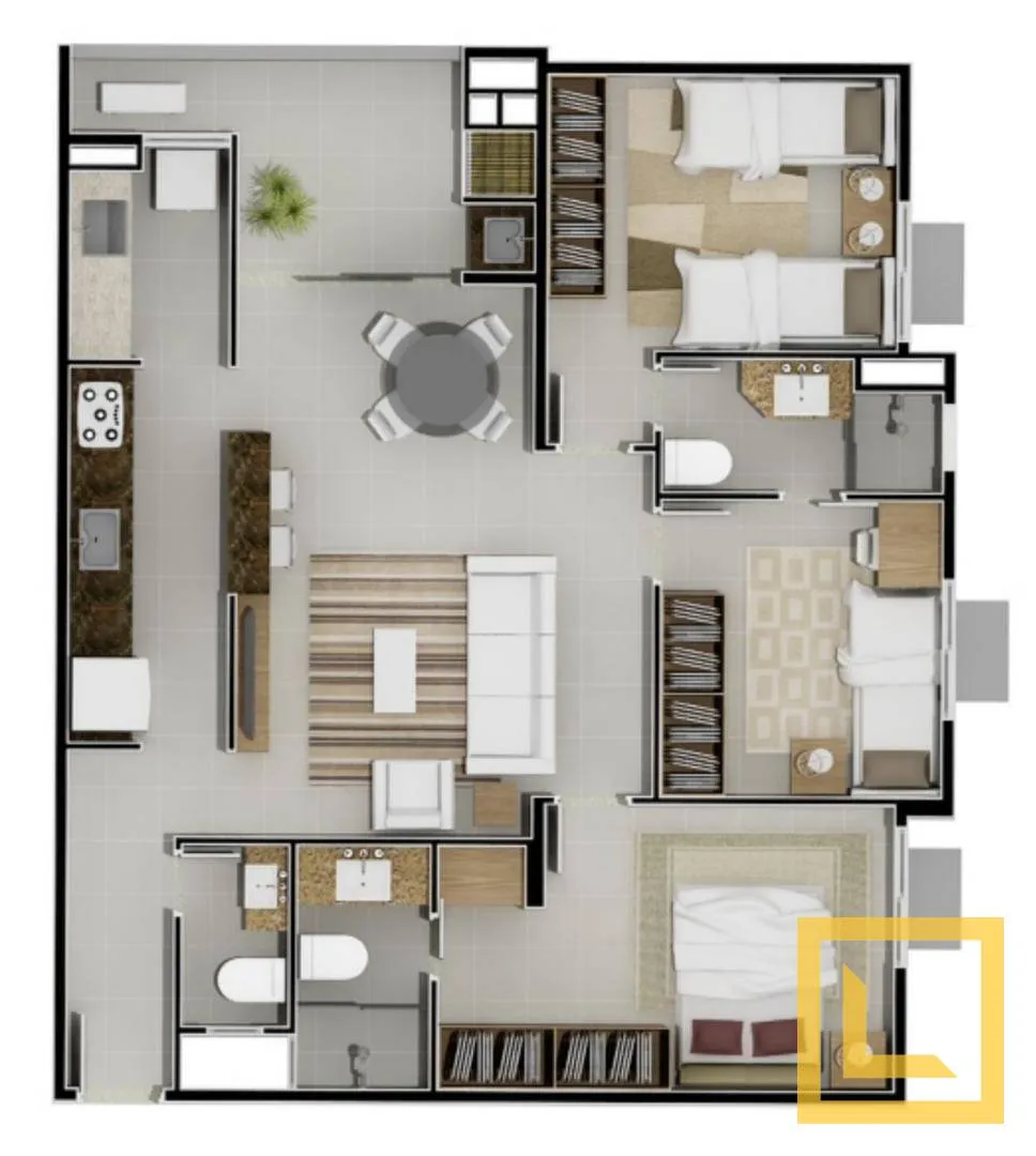 Apartamento com 3 dormitórios à venda, 81m no bairro Vila Nova - Blumenau/SC — foto 4
