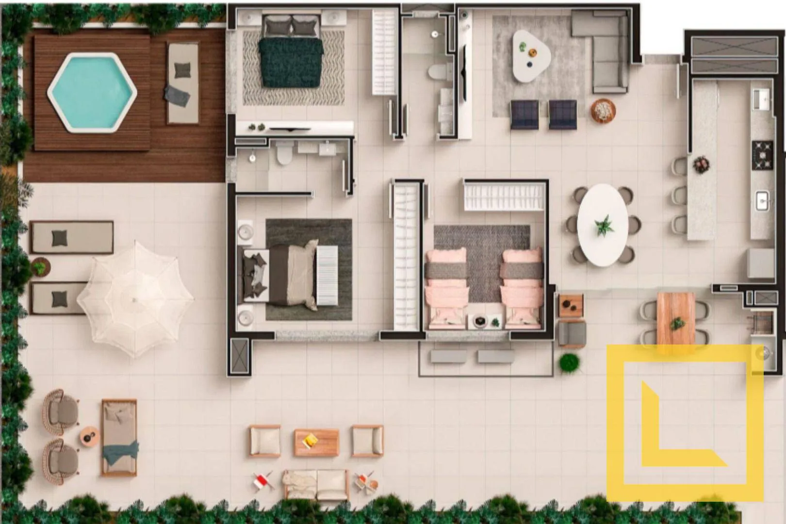 Apartamento Garden à venda, 225 m por R$ 1.672.700,84 - Itacolomi - Balneário Piçarras/SC - foto 1